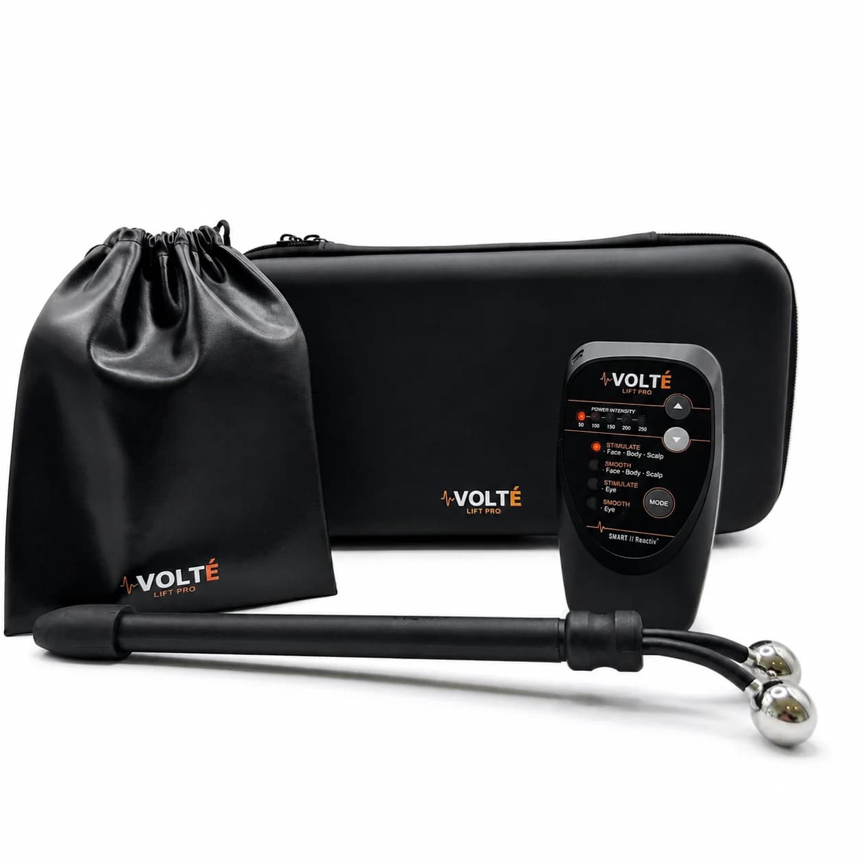 VOLTÉ LIFT PRO — Gel-Free Microcurrent Device (Black), The kit